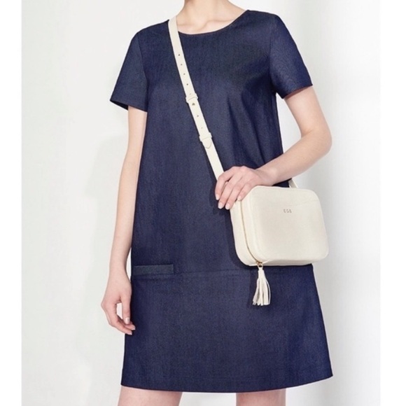 Cuyana Denim Tee Dress blue extra small - Picture 1 of 10